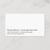 ツリーのロゴ | 芝刈り機と草 名刺 (裏面)