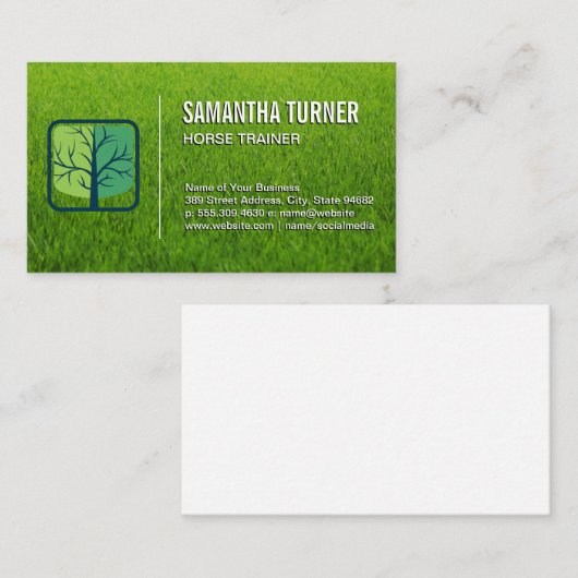 ツリーのロゴ |芝生 名刺 (正面/裏面)