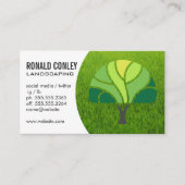 ツリーのロゴ |芝生 名刺 (正面)