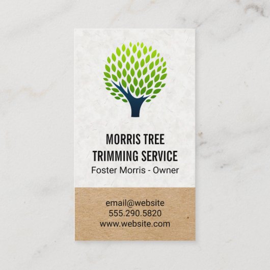 ツリーのロゴ |造園 名刺 (裏面)