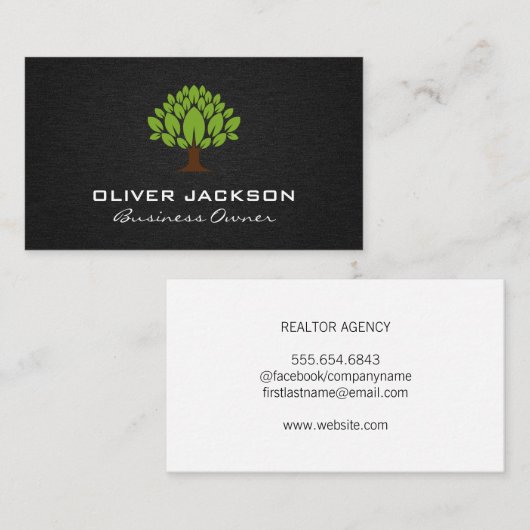 ツリーのロゴ |造園 名刺 (正面/裏面)