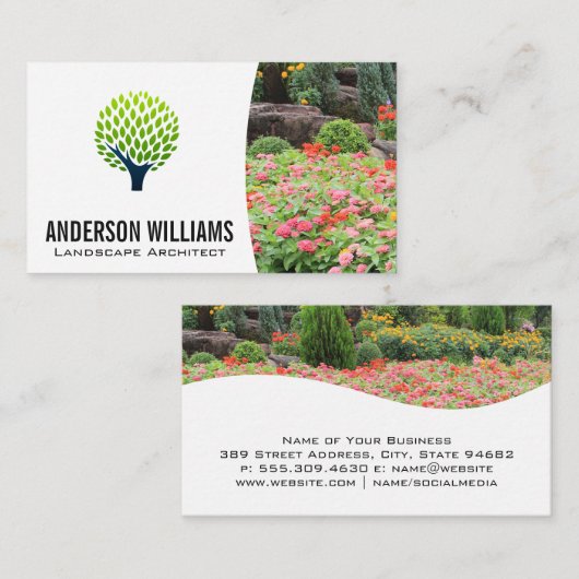 ツリーのロゴ | 風景花樹 名刺 (正面/裏面)