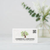 ツリーのロゴ | QRコード 名刺 (スタンド正面)