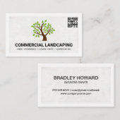 ツリーのロゴ | QRコード 名刺 (正面/裏面)