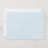 ツリーの一番上の誕生発表の青 案内状 (裏面)