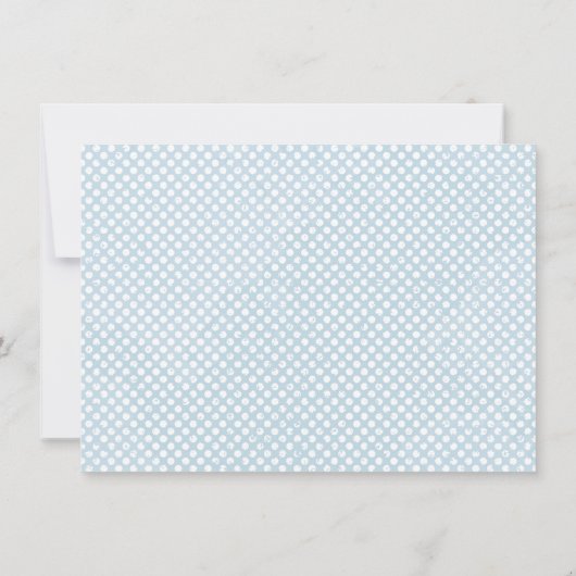 ツリーの一番上の誕生発表の青 案内状 (裏面)