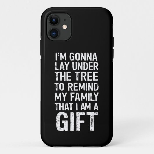 ツリーの下でくつろぐクリスマスの家族ギフト Case-Mate iPhoneケース (裏面)