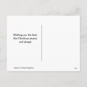 ツリーの下で眠っているクリスマスゴールデンレトリバー犬 シーズンポストカード (裏面)