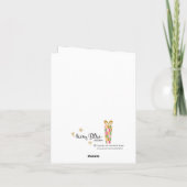 ツリーの下にレトロクリスマスカード – ピンク サンキューカード (裏面)