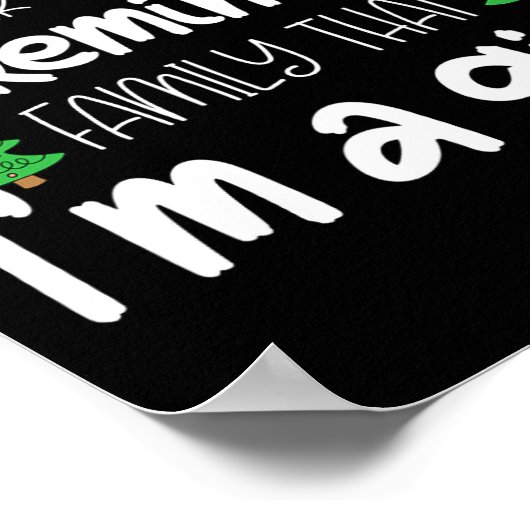 ツリーの下に行くクリスマスおもしろいX-mas Pa ポスター (角)