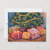 ツリーの下のプレゼント | クリスマス ホリデーカード (正面)