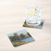 ツリーの反射II スクエアペーパーコースター (インサイチュ)