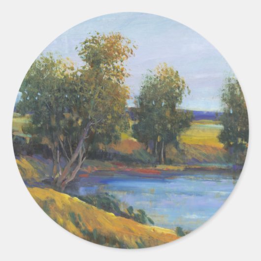 ツリーの反射II ラウンドシール (正面)