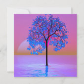 ツリーの夕日 カード (正面)