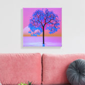 ツリーの夕日 キャンバスプリント (インサイチュ (リビング))