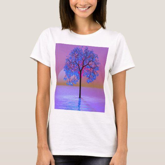 ツリーの夕日 Tシャツ (正面)