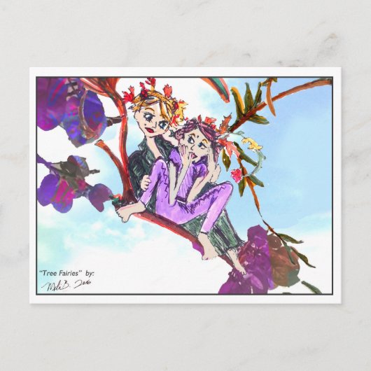ツリーの妖精1 ポストカード (正面)