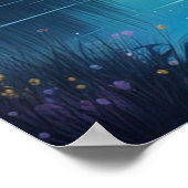 ツリーの月威厳のある照Reverie ポスター (角)