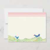 ツリーの生活、女お洒落の子ありがとうノートカード 招待状 (正面)