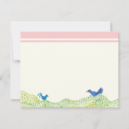 ツリーの生活、女お洒落の子ありがとうノートカード 招待状 (正面)