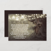 ツリーの結婚願いの素朴なカードを点灯 エンクロージャーカード (正面/裏面)