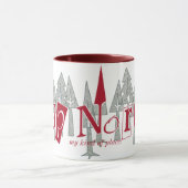 ツリーの背景を持つ北上 マグカップ (中央)