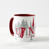 ツリーの背景を持つ北上 マグカップ (正面左)