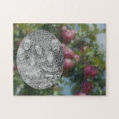 ツリーの赤いリンゴ絵画あなたの写真を追加 ジグソーパズル (横)