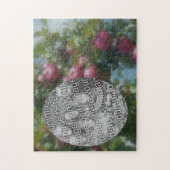 ツリーの赤いリンゴ絵画あなたの写真を追加 ジグソーパズル (縦)