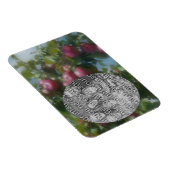 ツリーの赤いリンゴ絵画あなたの写真を追加 マグネット (右側)