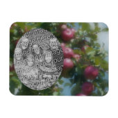 ツリーの赤いリンゴ絵画あなたの写真を追加 マグネット (横)