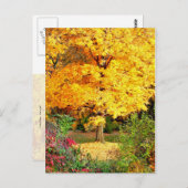 ツリーの金ゴールド ポストカード (正面/裏面)