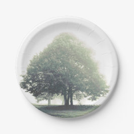 ツリーの霧のディナープレート ペーパープレート