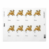 ツリーの鹿のヴィンテージギフトタグ ラベル (フルシート)