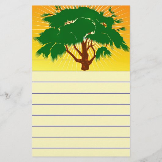 ツリーひな形 便箋 (裏面)