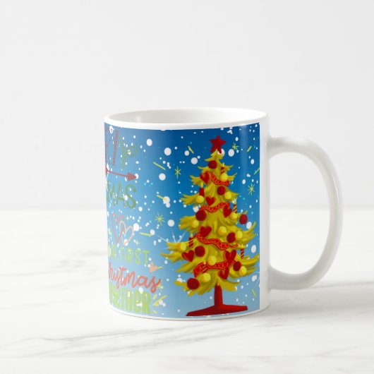 ツリーも楽しそうなクリスマスの雰囲気マグカップ コーヒーマグカップ (右)