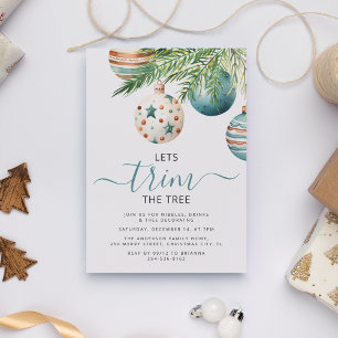 ツリーをトリムする   クリスマスパーティー 招待状