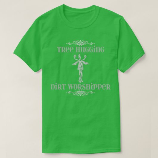 ツリーを抱く汚れ崇拝者 Tシャツ (デザイン正面)