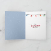 ツリーを持つクリスマス・アイリッシュ・ウルフハウンド シーズンカード (内部)