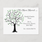 ツリーを移動した住所はがきの変更 案内ポストカード (正面)