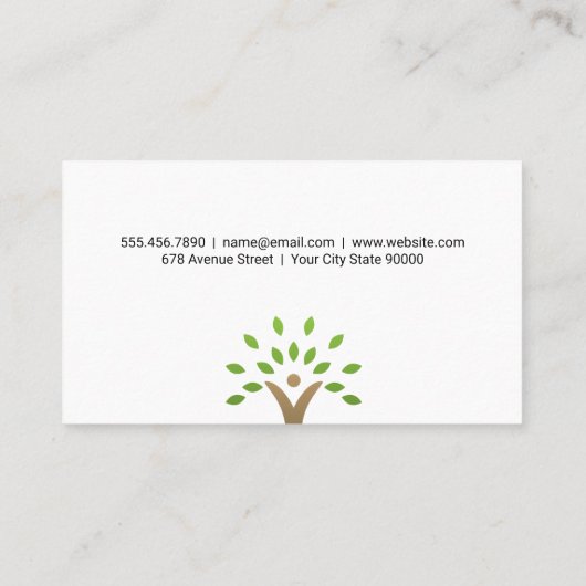 ツリーアイコンガーデンツールビジネスカード 名刺 (裏面)