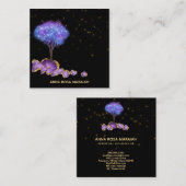 *～*ツリーアメジスト宝石金ゴールドグリッター スクエア名刺 (正面/裏面)