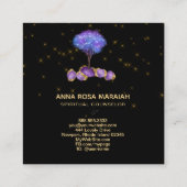 *～*ツリーアメジスト宝石金ゴールドグリッター スクエア名刺 (裏面)