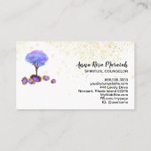 *~*ツリーアメジスト魔法宝石金ゴールドグリッター 名刺 (裏面)