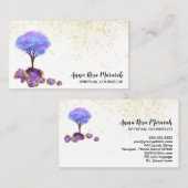 *~*ツリーアメジスト魔法宝石金ゴールドグリッター 名刺 (正面/裏面)