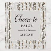 ツリーアンドスノー ウィンターエンゲージメントパーティー ワインラベル (シングルラベル)