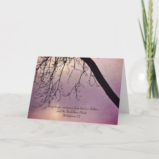 ツリーアートグレース聖書信仰カードフィリップ1:2 カード (正面)
