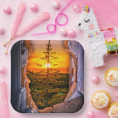 ツリーアートデザイン ペーパープレート (パーティー)