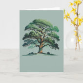 ツリーアート カード (黄色い花)