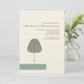 ツリーアー渦巻形のバーデイ招待状 招待状 (スタンド正面)